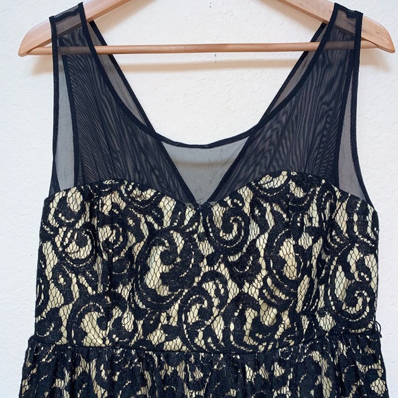 Torrid Black Lace Gold Slip Sleeveless Dress Sz 12 - Picture 5 of 15